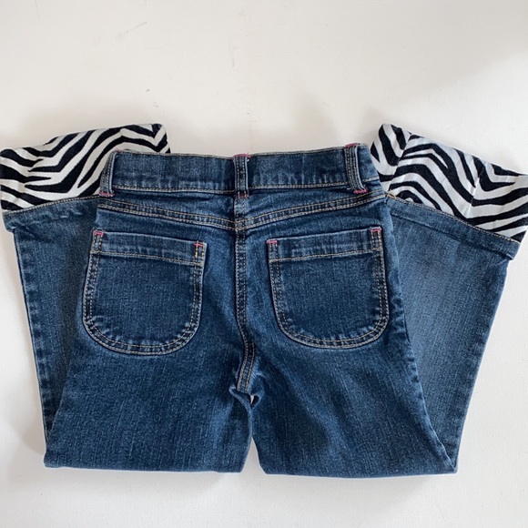Gymboree Wild One Cuffed Zebra Jeans. - Picture 2 of 7